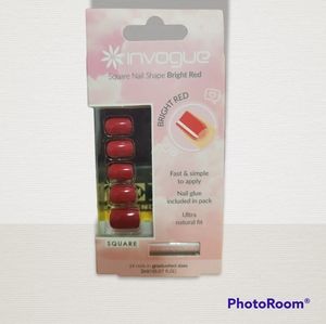 INVOGUE ( Square Nail Shape Bright Red )